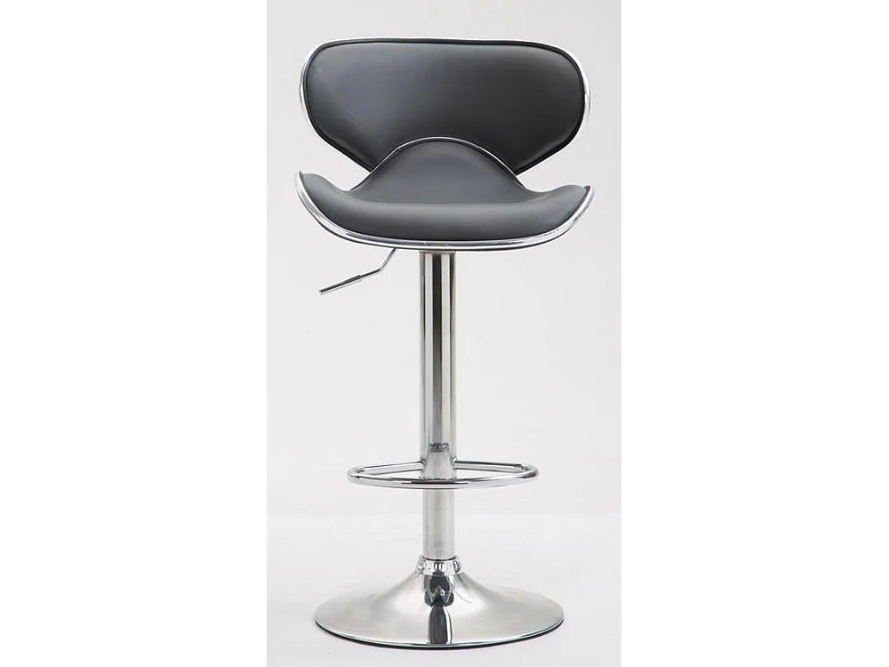 Lot de 2  Tabouret de bar - Similicuir & Chrome - Gris - Las Vegas v2