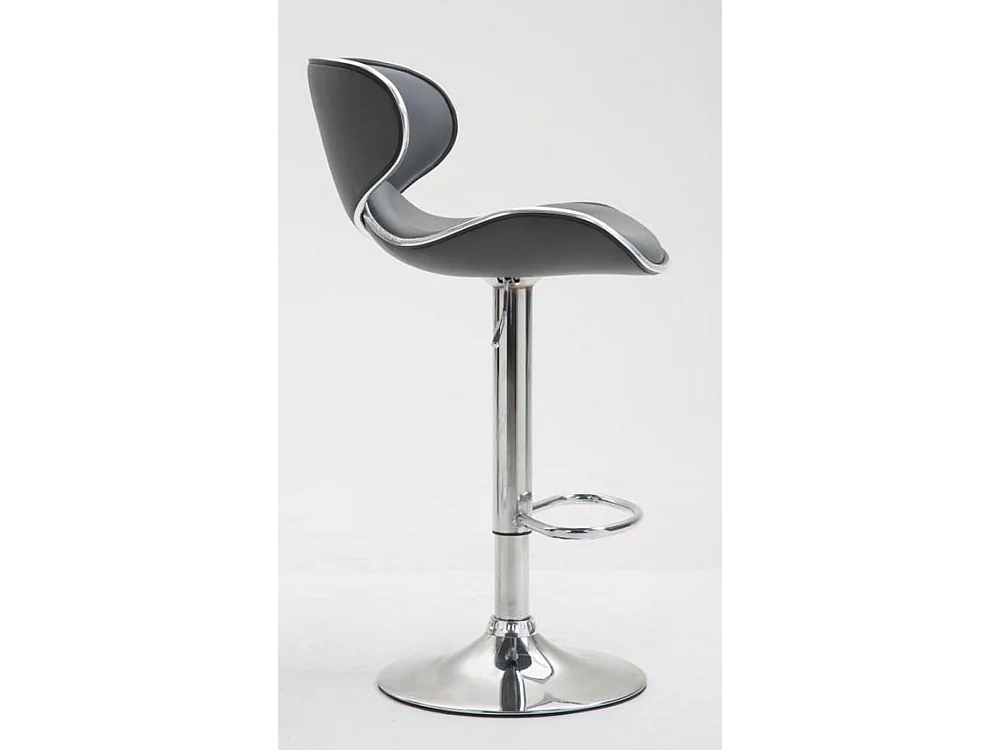 Lot de 2  Tabouret de bar - Similicuir & Chrome - Gris - Las Vegas v2