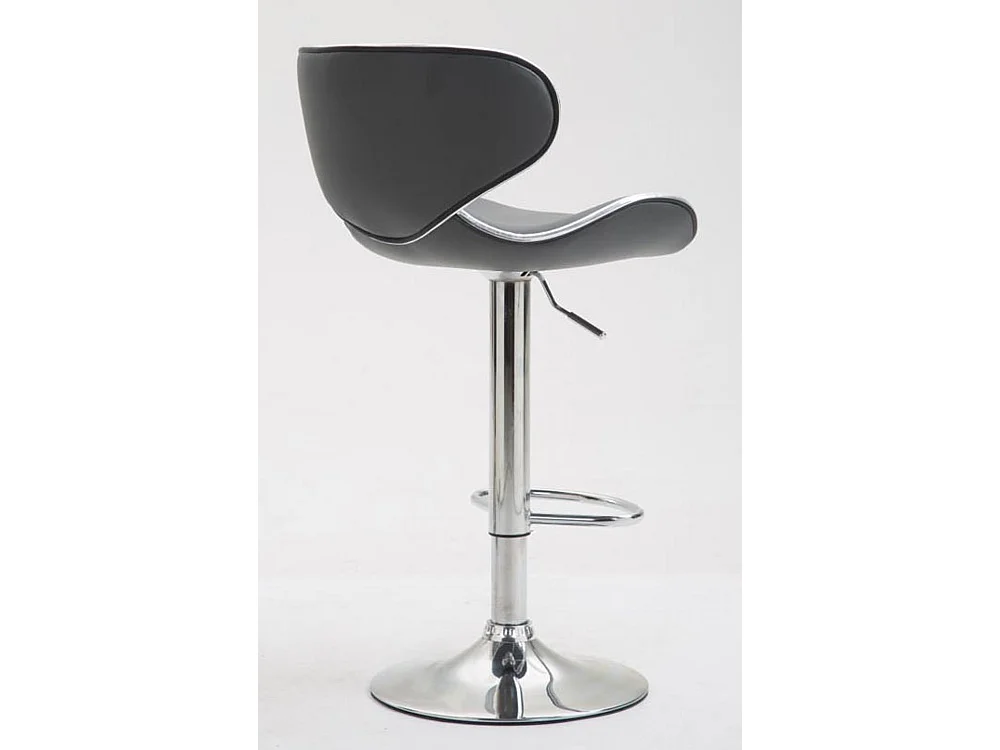 Lot de 2  Tabouret de bar - Similicuir & Chrome - Gris - Las Vegas v2