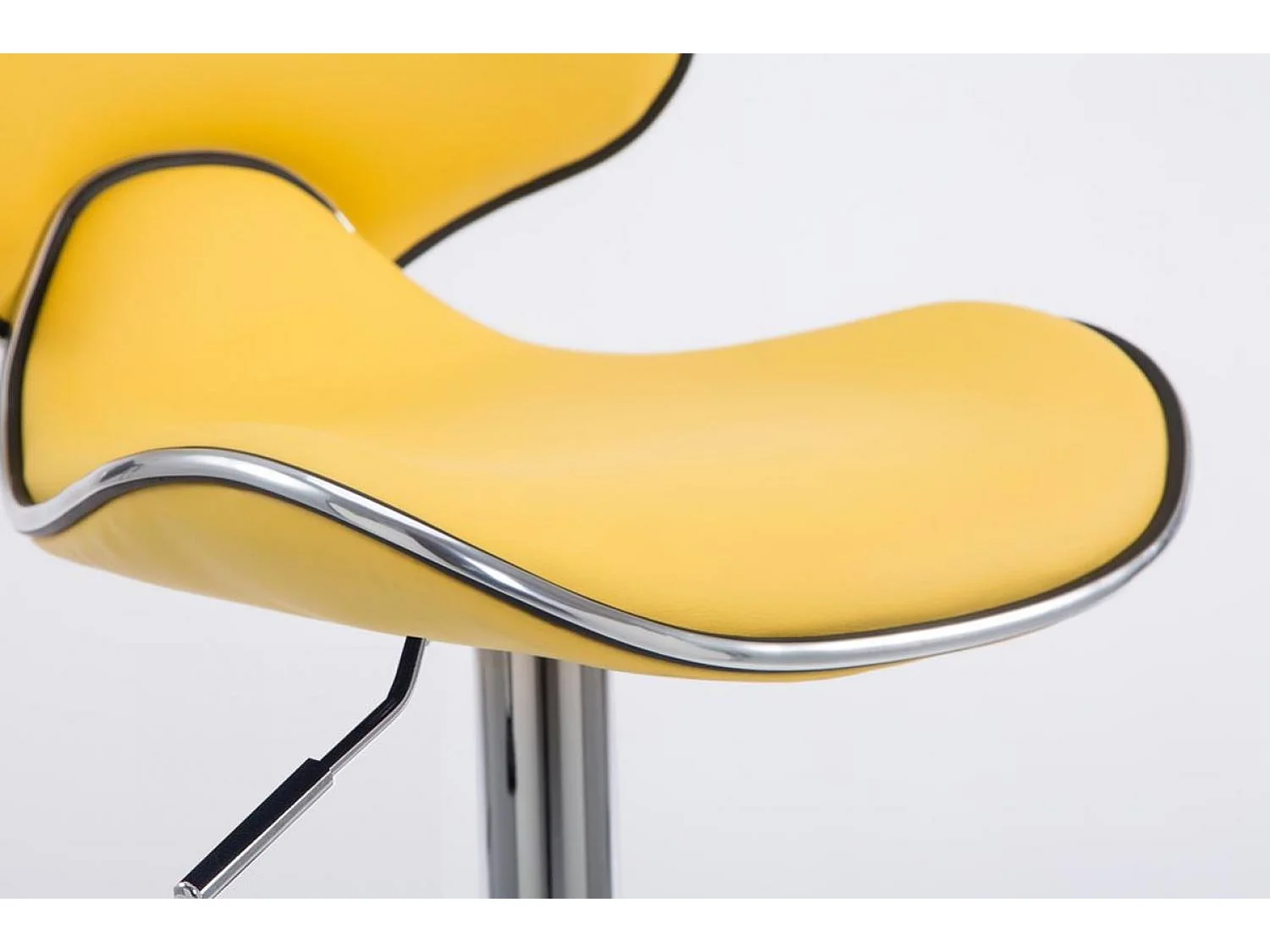 Lot de 2  Tabouret de bar - Similicuir & Chrome - Jaune - Las Vegas v2