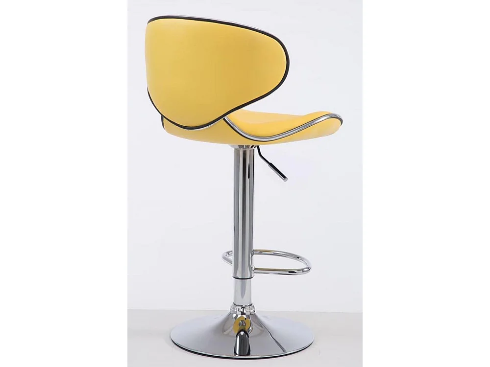 Lot de 2  Tabouret de bar - Similicuir & Chrome - Jaune - Las Vegas v2