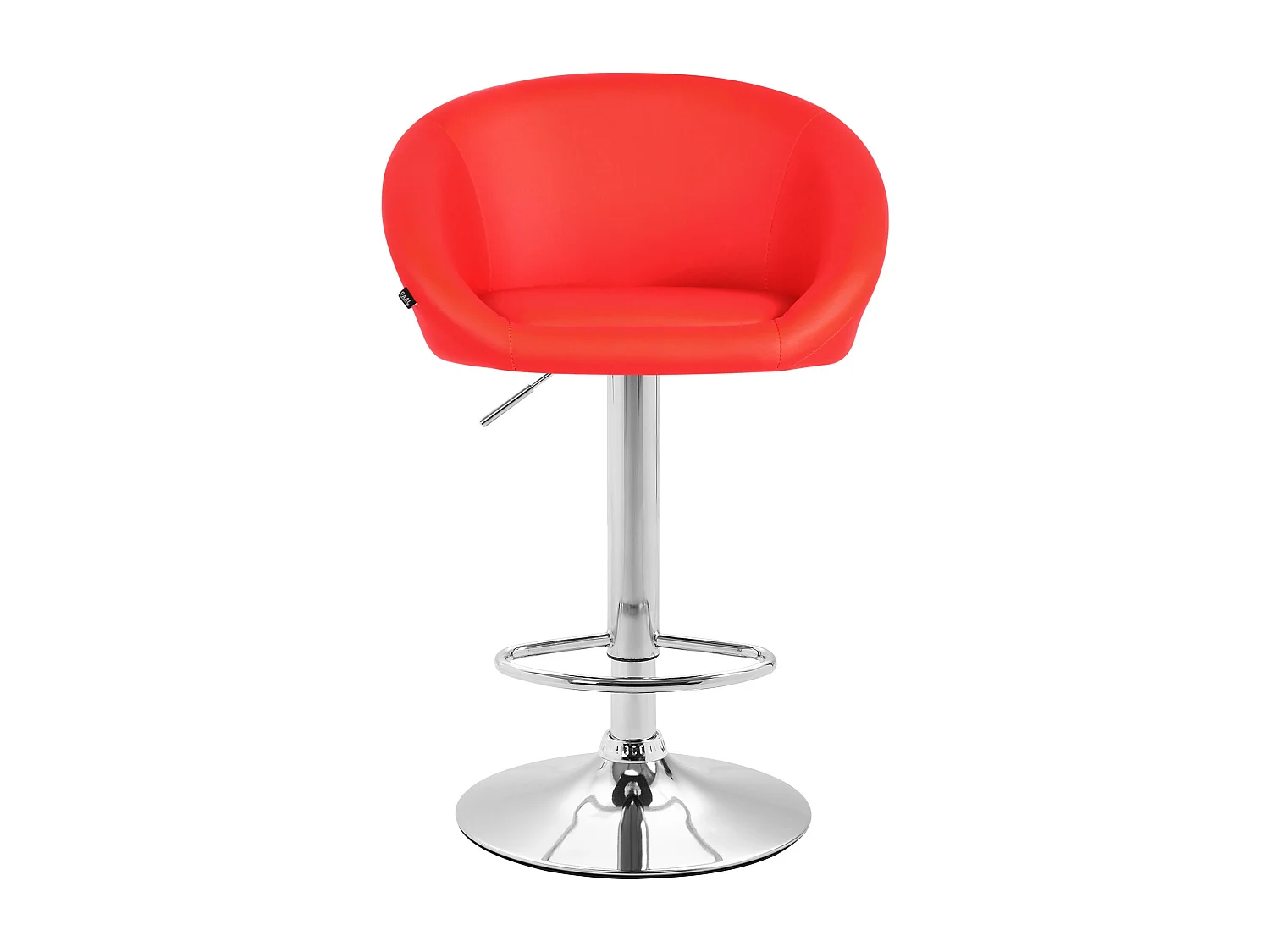 Lot de 2 Tabourets de bar - Similicuir & Métal chromé - Rouge - Miami V2