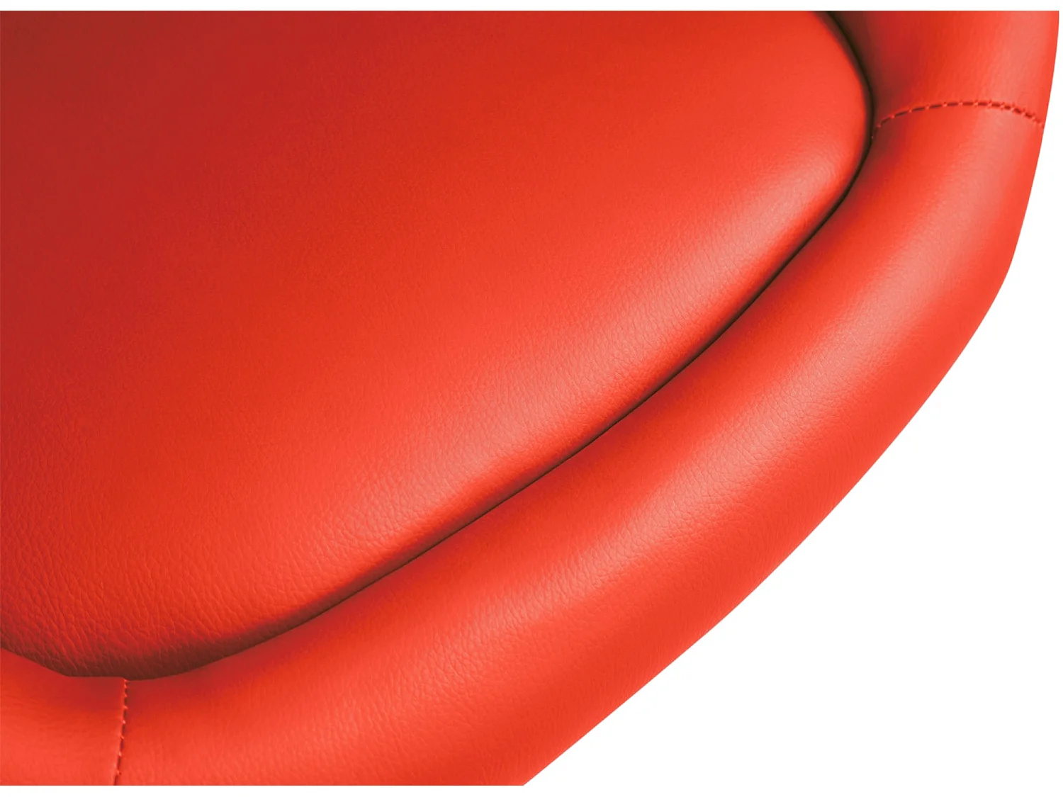 Lot de 2 Tabourets de bar - Similicuir & Métal chromé - Rouge - Miami V2