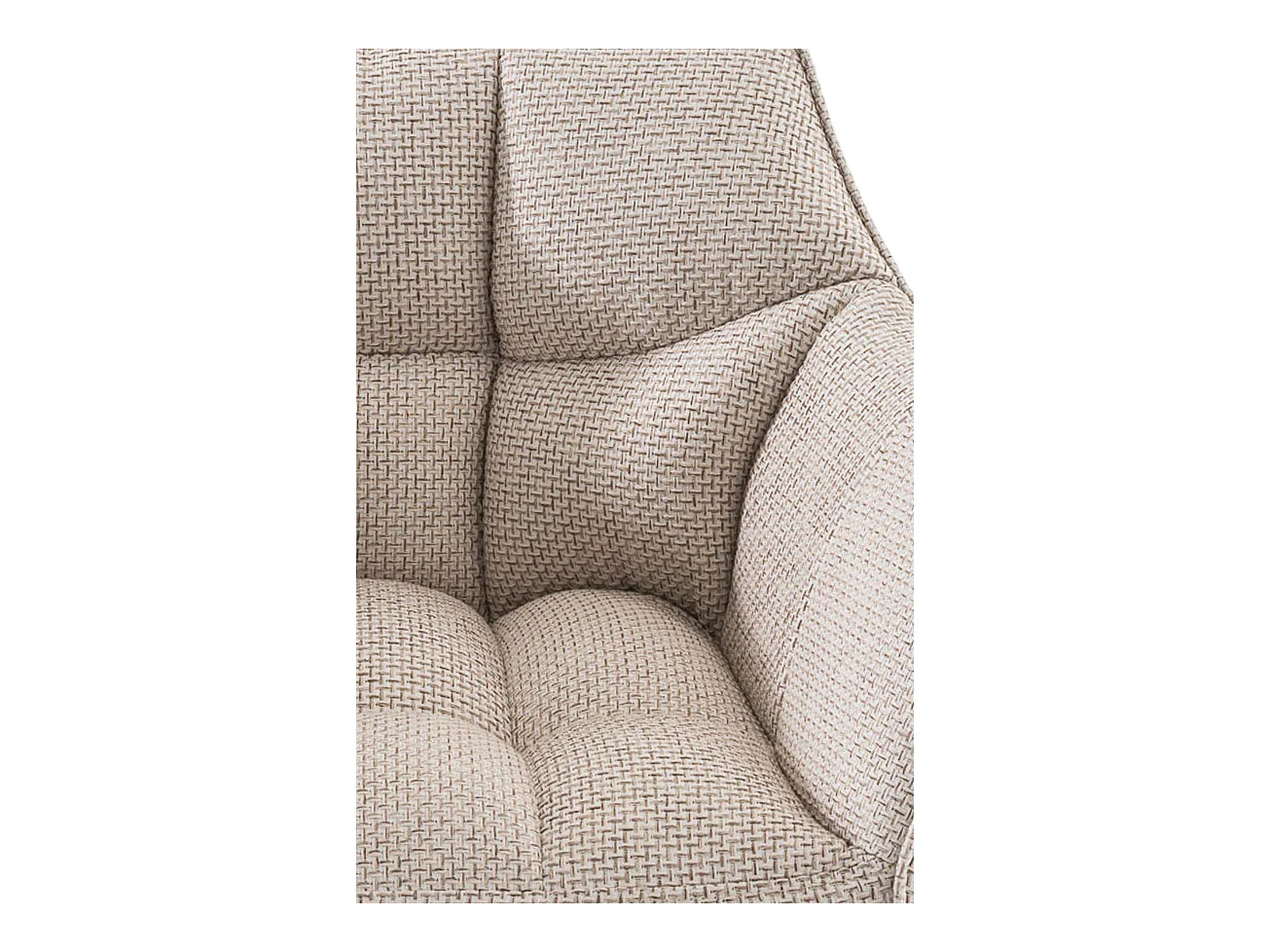 Tabouret de bar - Tissu & Noir - Ivoire - Damaso