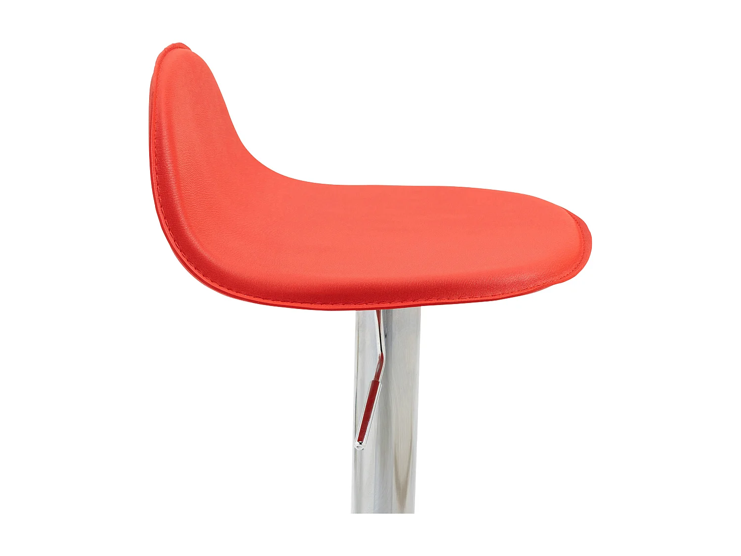 Lot de 2 Tabourets de bar - Similicuir & Métal - Rouge - Lana V2