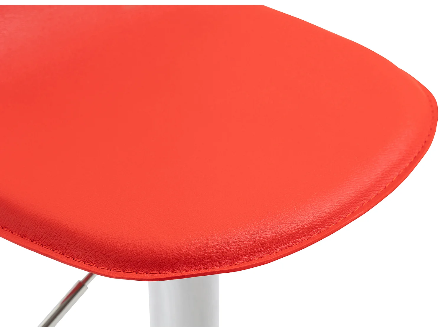 Lot de 2 Tabourets de bar - Similicuir & Métal - Rouge - Lana V2