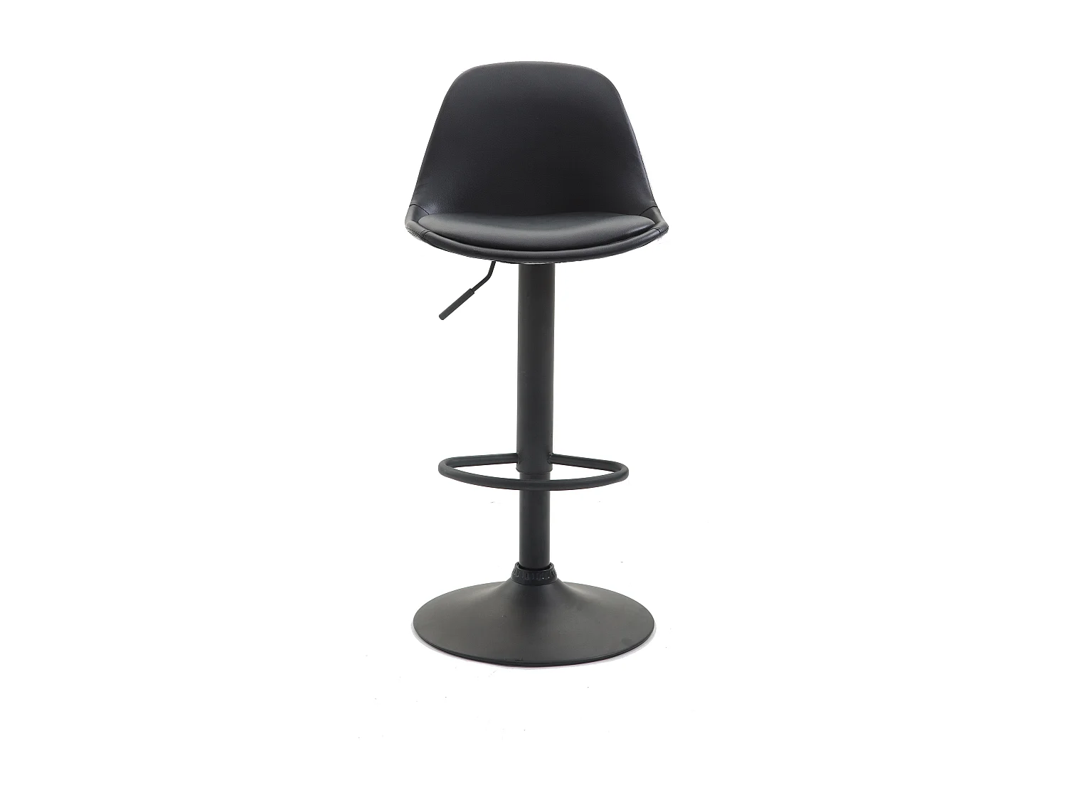 Tabouret de bar - Similicuir & Métal - Noir - Kiel
