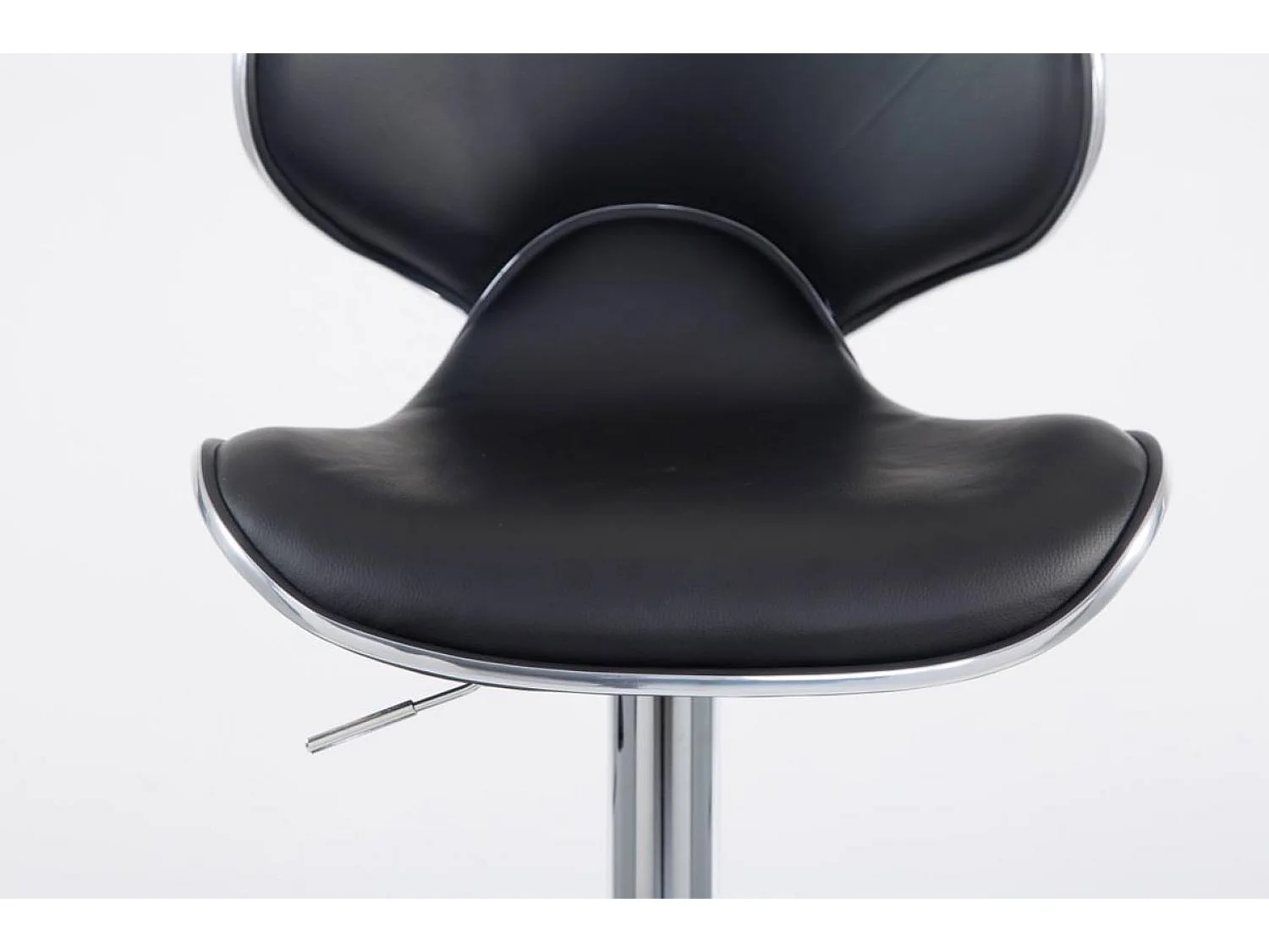 Lot de 2  Tabouret de bar - Similicuir & Chrome - Noir - Las Vegas v2