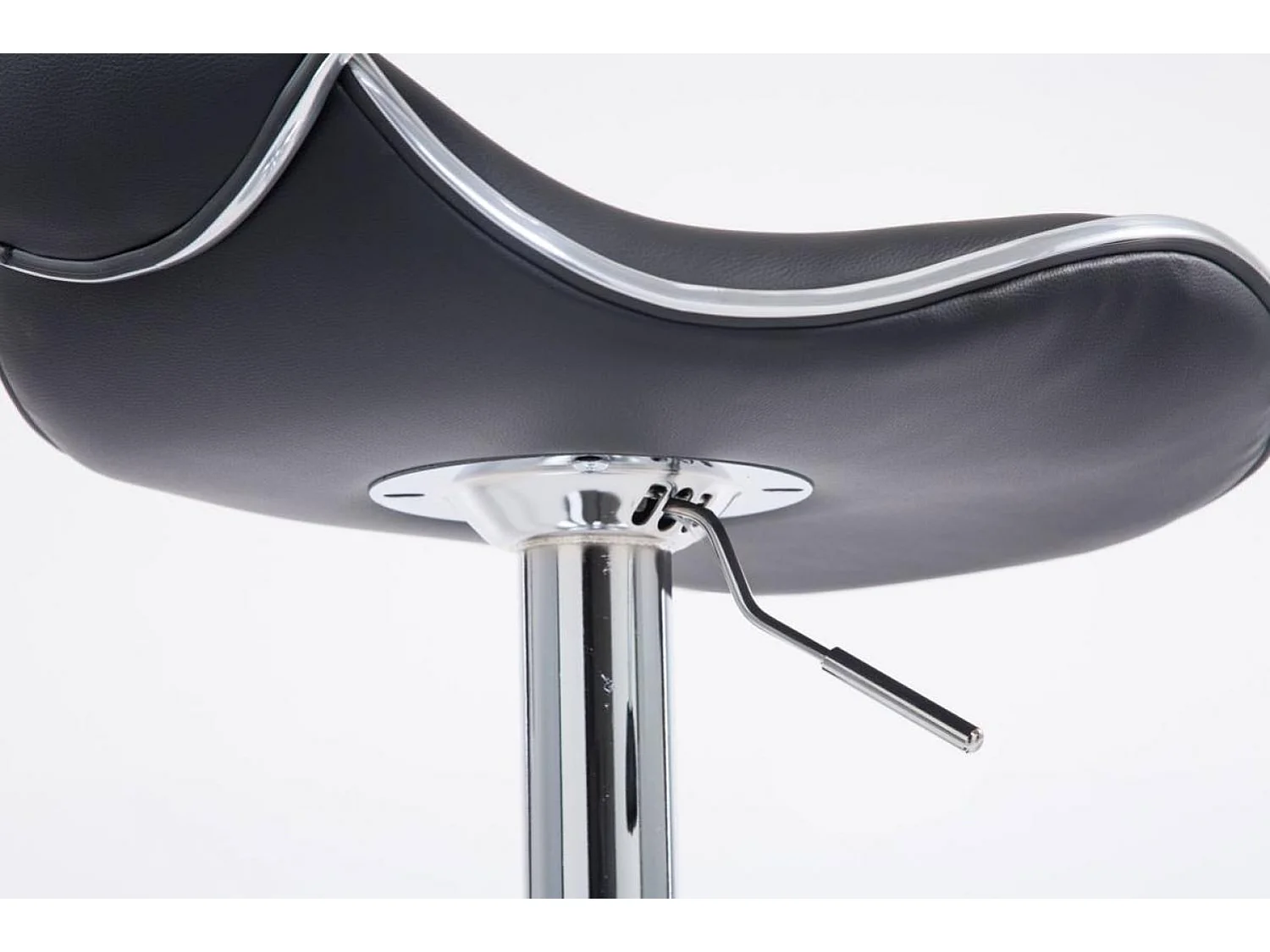 Lot de 2  Tabouret de bar - Similicuir & Chrome - Noir - Las Vegas v2