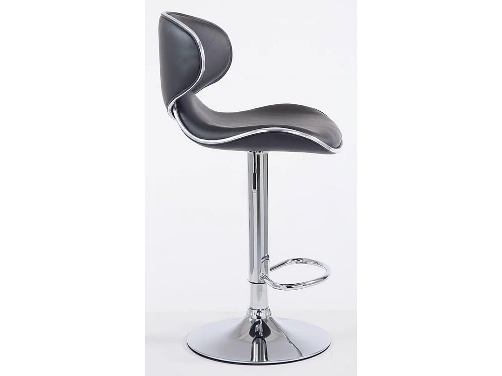 Lot de 2  Tabouret de bar - Similicuir & Chrome - Noir - Las Vegas v2