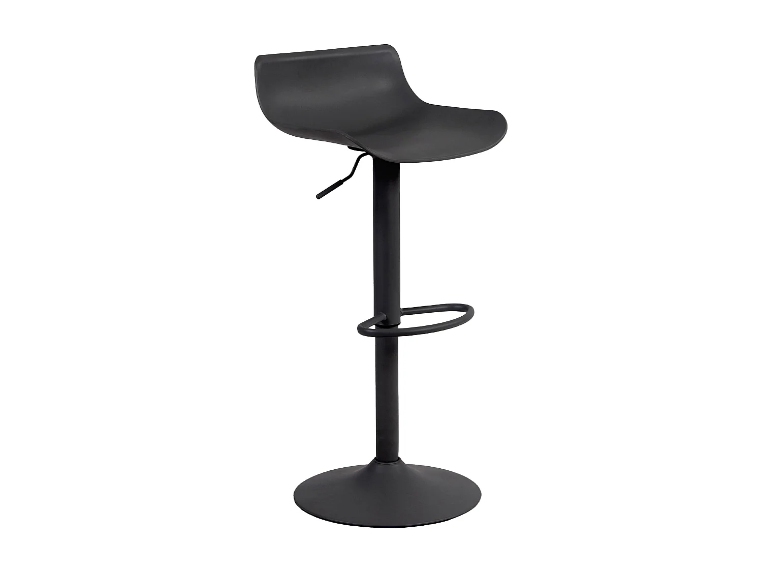 Tabouret de bar - Plastique & Chrome - Noir - Aveiro