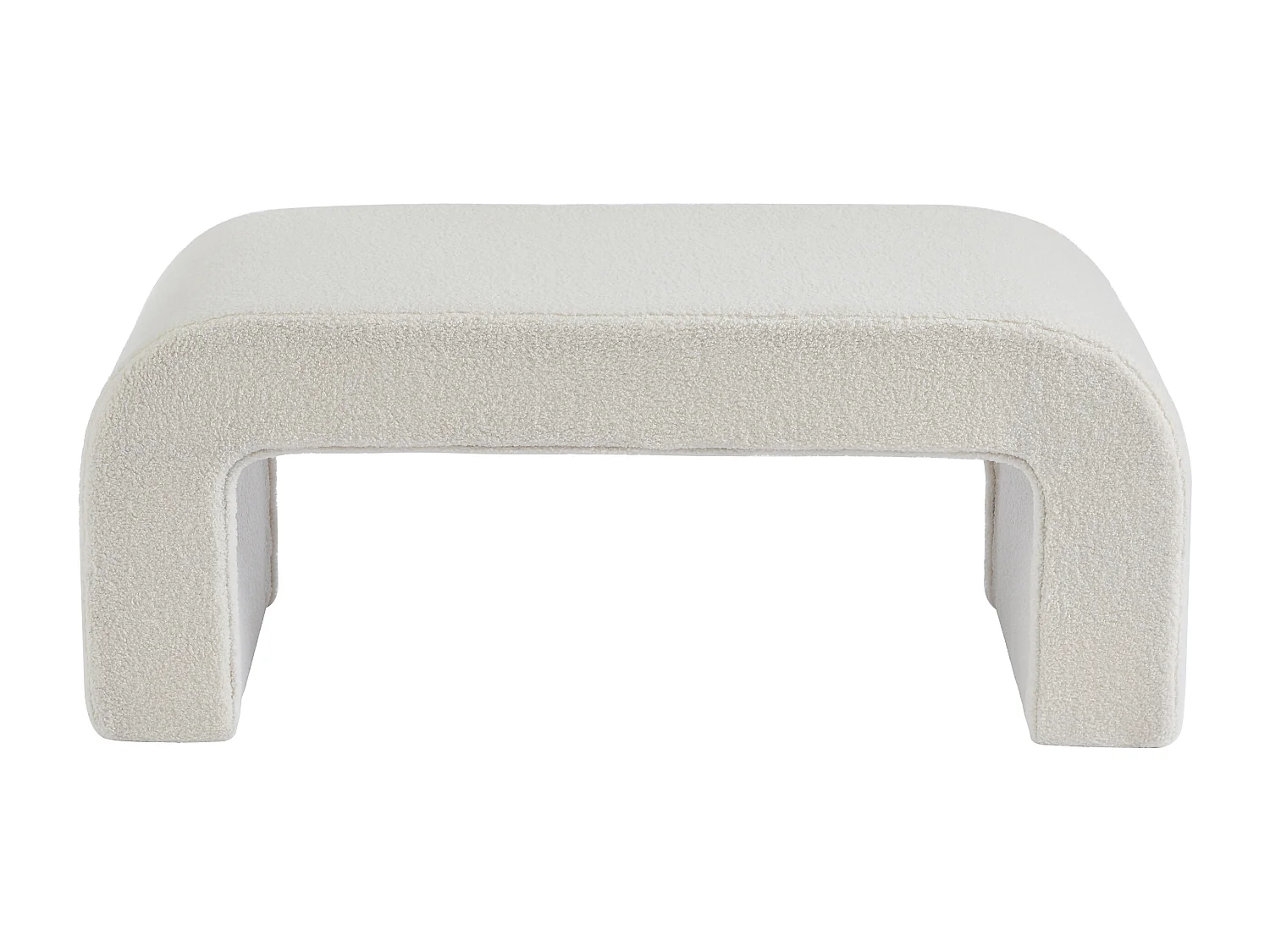 Banc en tissu bouclette - Blanc - CALVELO
