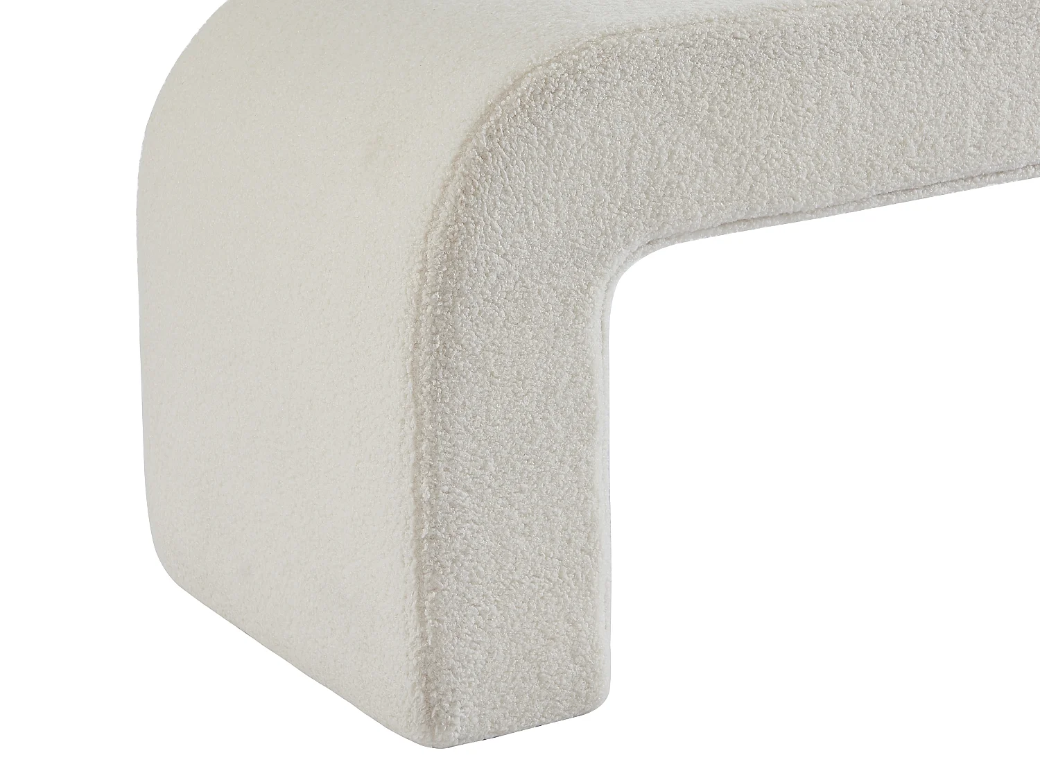 Banc en tissu bouclette - Blanc - CALVELO