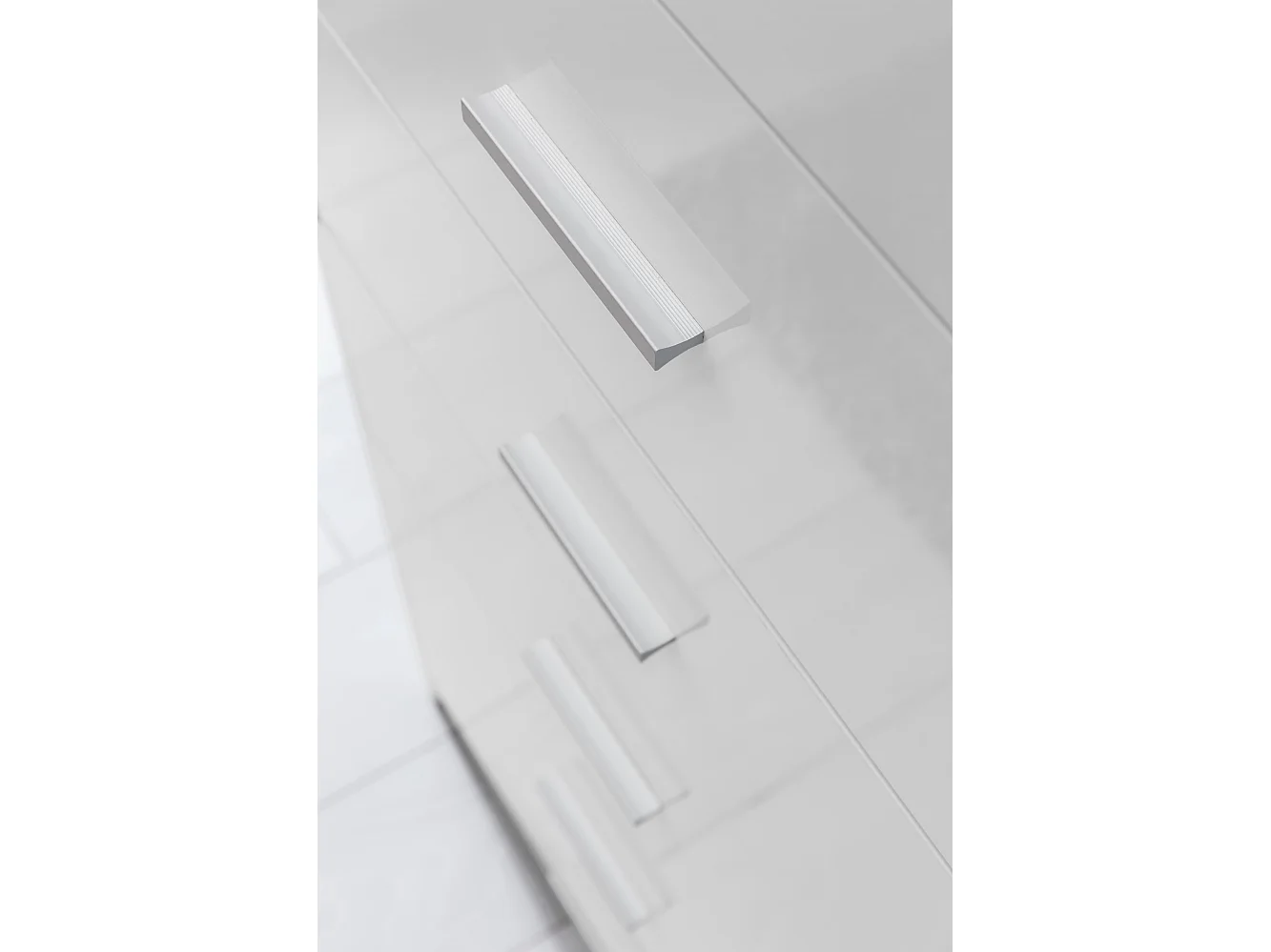 Sideboard FB52330 Weiß Hochglanz 60x90x30 cm Schubladenkommode Anrichte