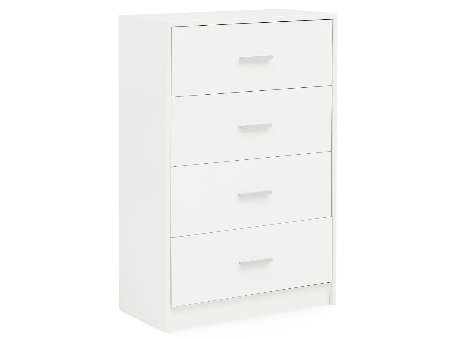 Commode avec 4 tiroirs Armoire 60x90x30 cm Blanche Buffet Cabinet Salon