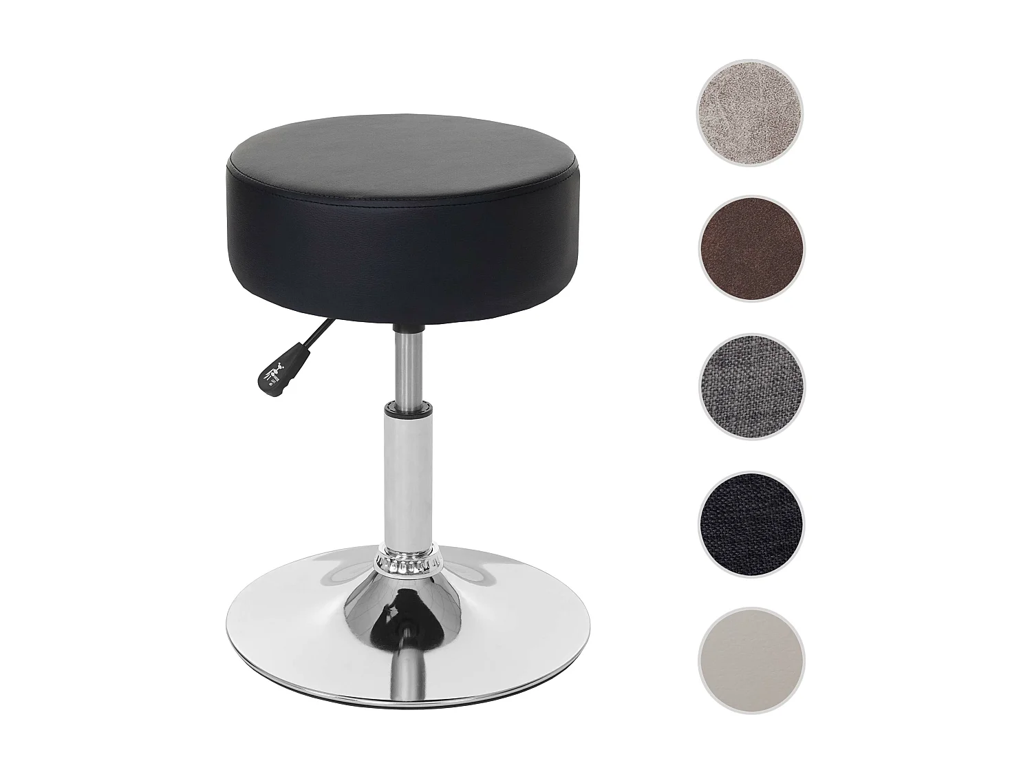 Tabouret MCW-C22,  similicuir noir