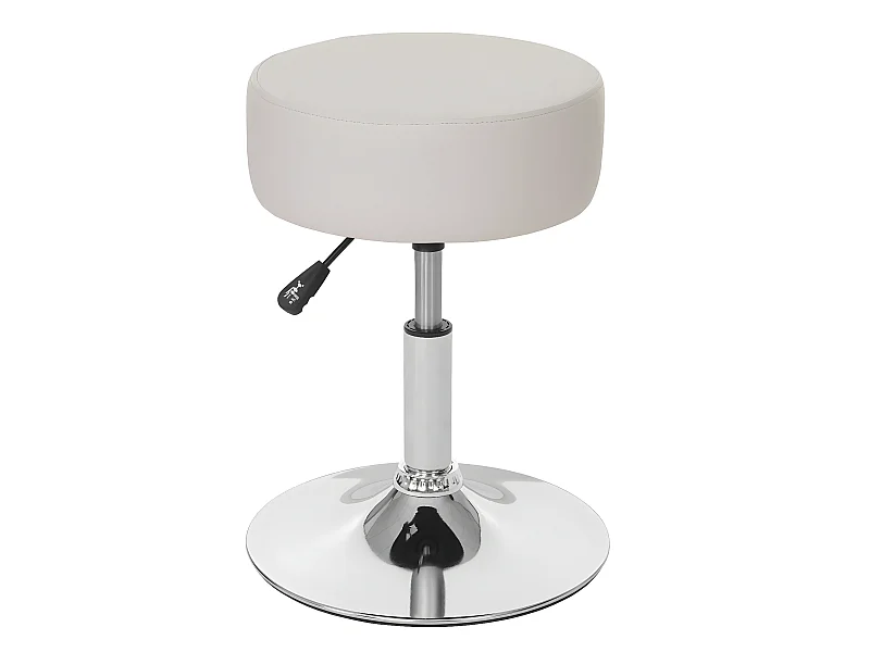 Tabouret MCW-C22,  similicuir crème
