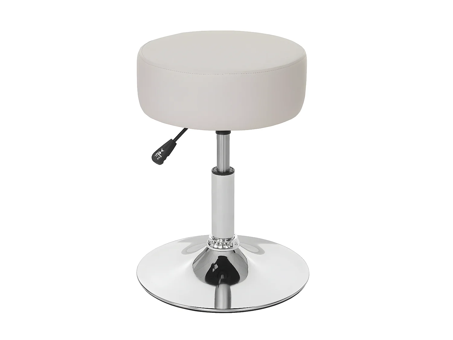 Tabouret MCW-C22,  similicuir crème