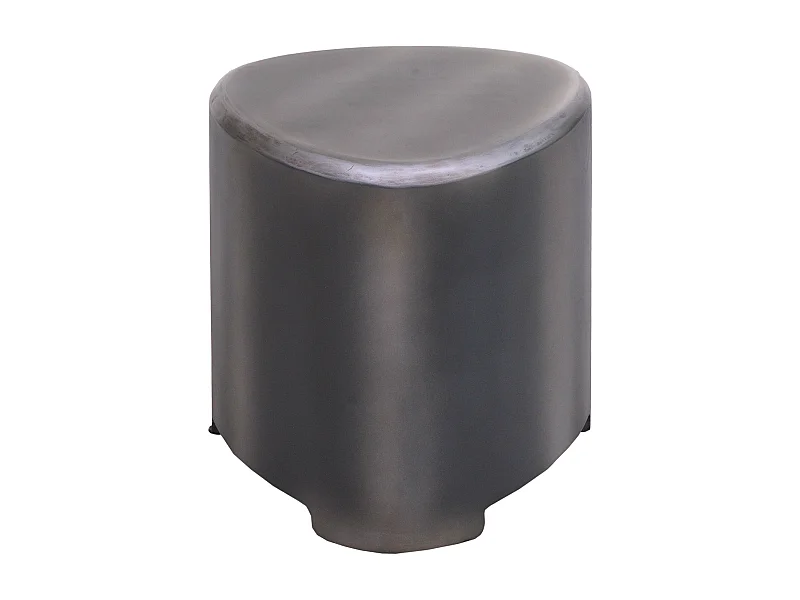 Sgabello tavolino da salotto design industriale MCW-L74 40x38x38cm legno di abete effetto metallo spazzolato nero