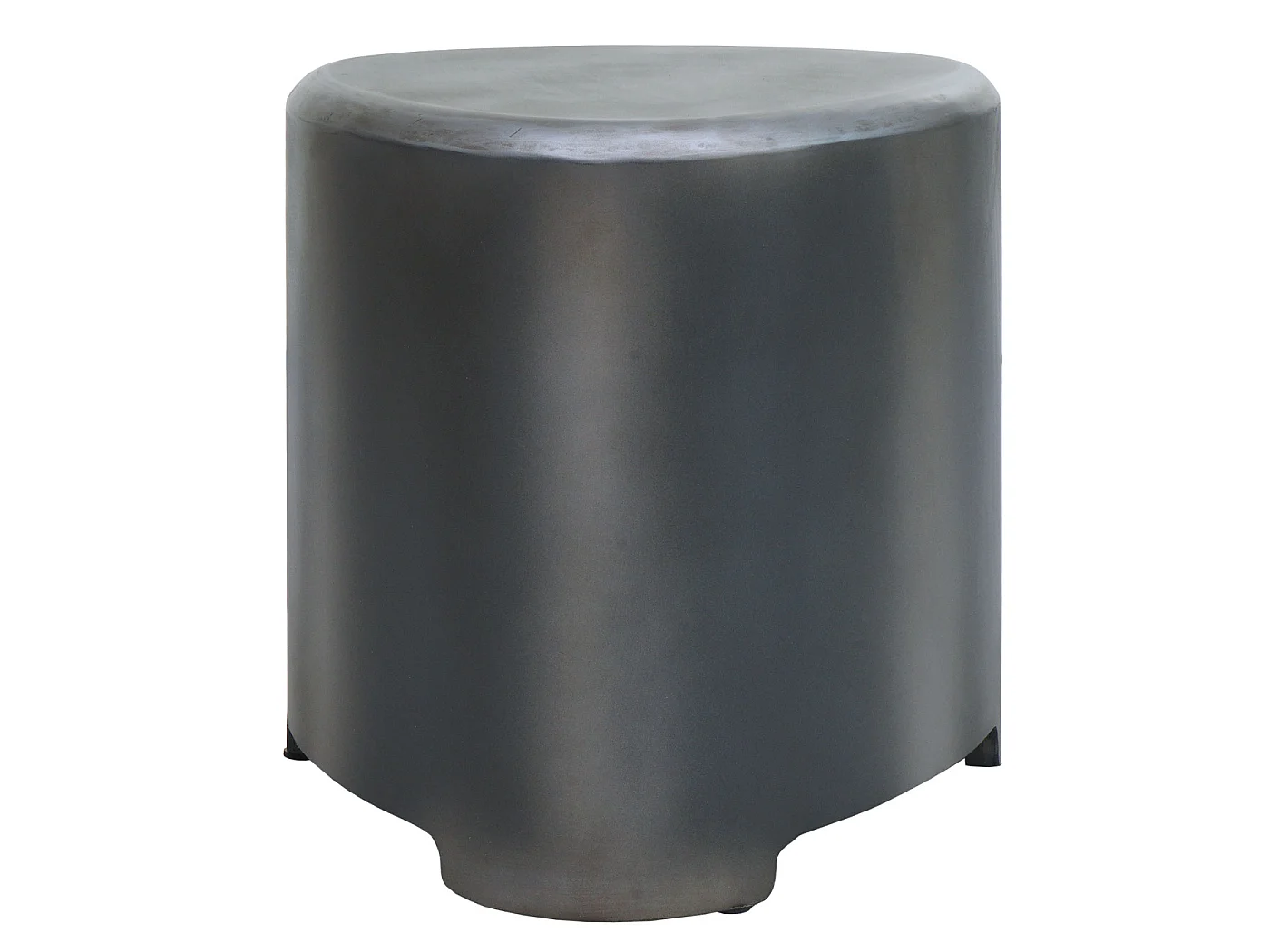 Sgabello tavolino da salotto design industriale MCW-L74 40x38x38cm legno di abete effetto metallo spazzolato nero