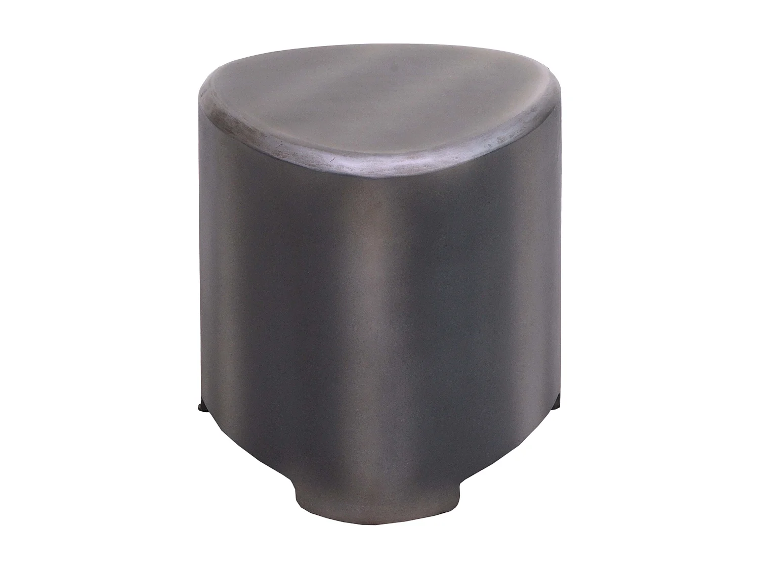 Hocker MCW-L74, Sitzhocker Holzhocker, Holz MVG-zertifiziert Industrial, Metall-Optik gebürstet