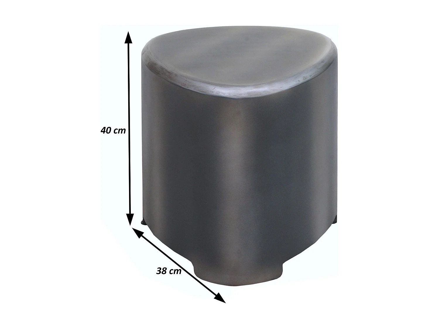 Hocker MCW-L74, Sitzhocker Holzhocker, Holz MVG-zertifiziert Industrial, Metall-Optik gebürstet