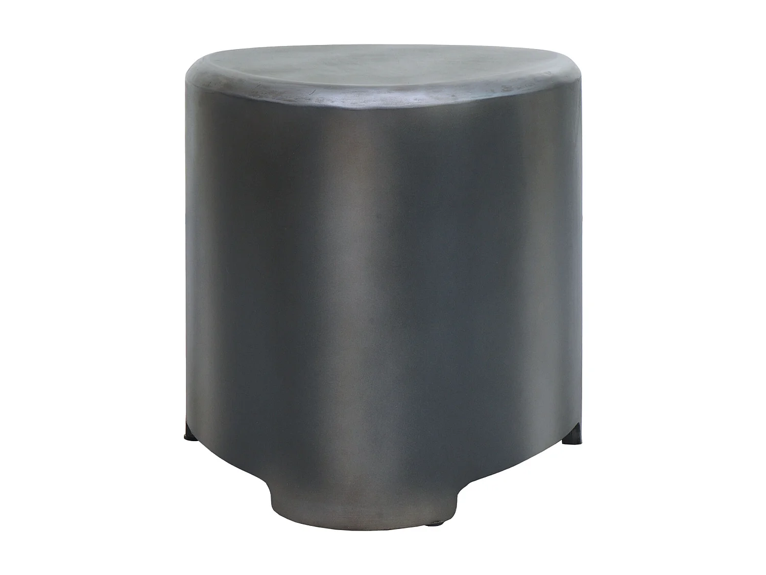 Hocker MCW-L74, Sitzhocker Holzhocker, Holz MVG-zertifiziert Industrial, Metall-Optik gebürstet