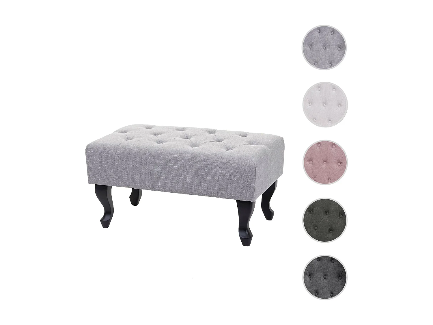 Ottomane Oxford hydrofuge,  gris