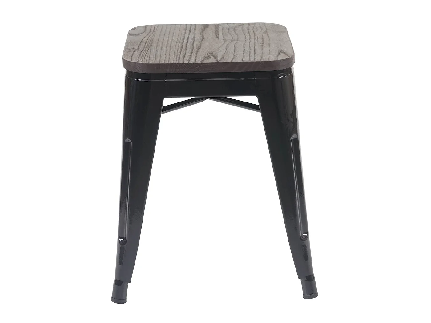 Kruk MCW-A73 (set van 4) Houten zitting,  zwart