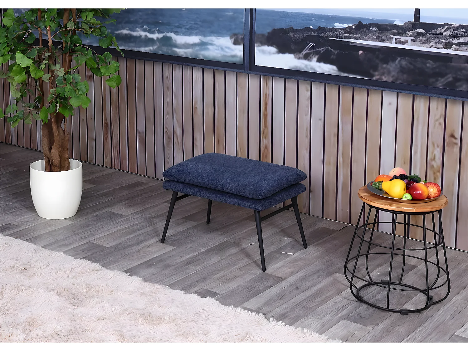 Tabouret MCW-L62,  bleu