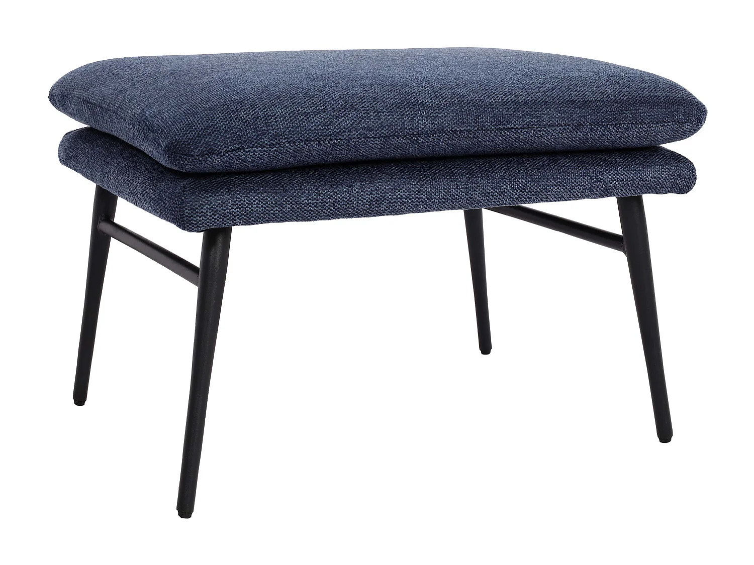 Hocker MCW-L62, Sitzhocker Fußablage Ottomane Polsterhocker, 38x56x40cm Stoff/Textil, blau