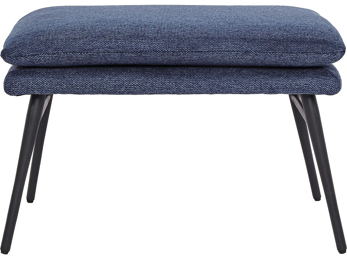 Hocker MCW-L62, Sitzhocker Fußablage Ottomane Polsterhocker, 38x56x40cm Stoff/Textil, blau