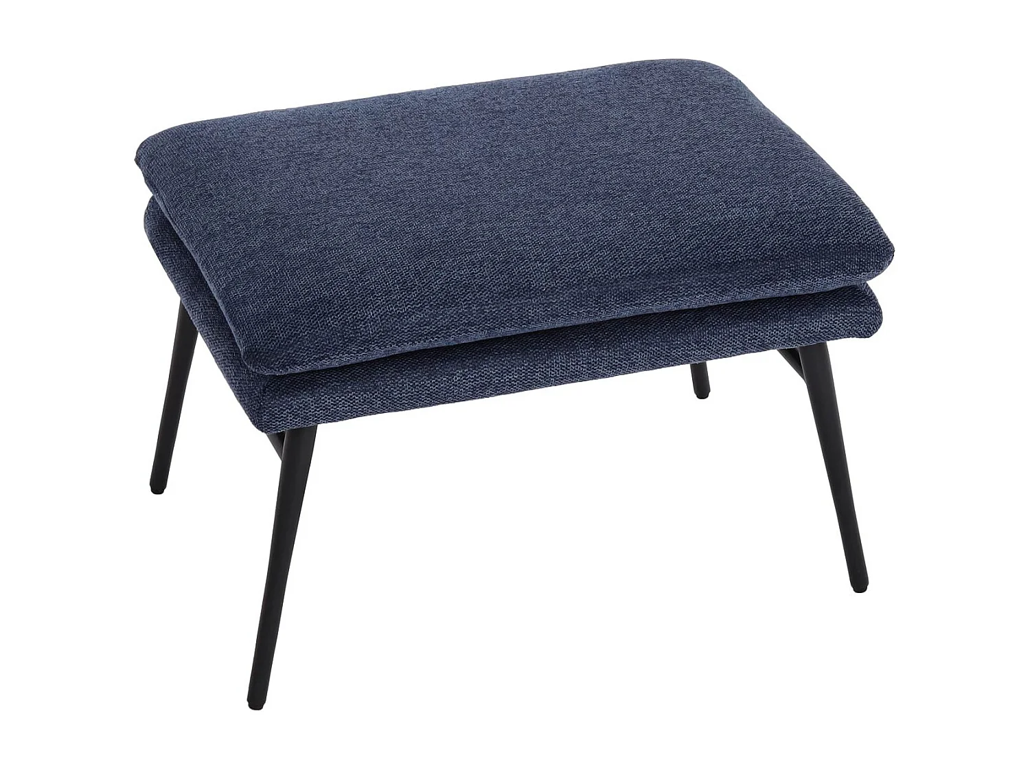 Hocker MCW-L62, Sitzhocker Fußablage Ottomane Polsterhocker, 38x56x40cm Stoff/Textil, blau