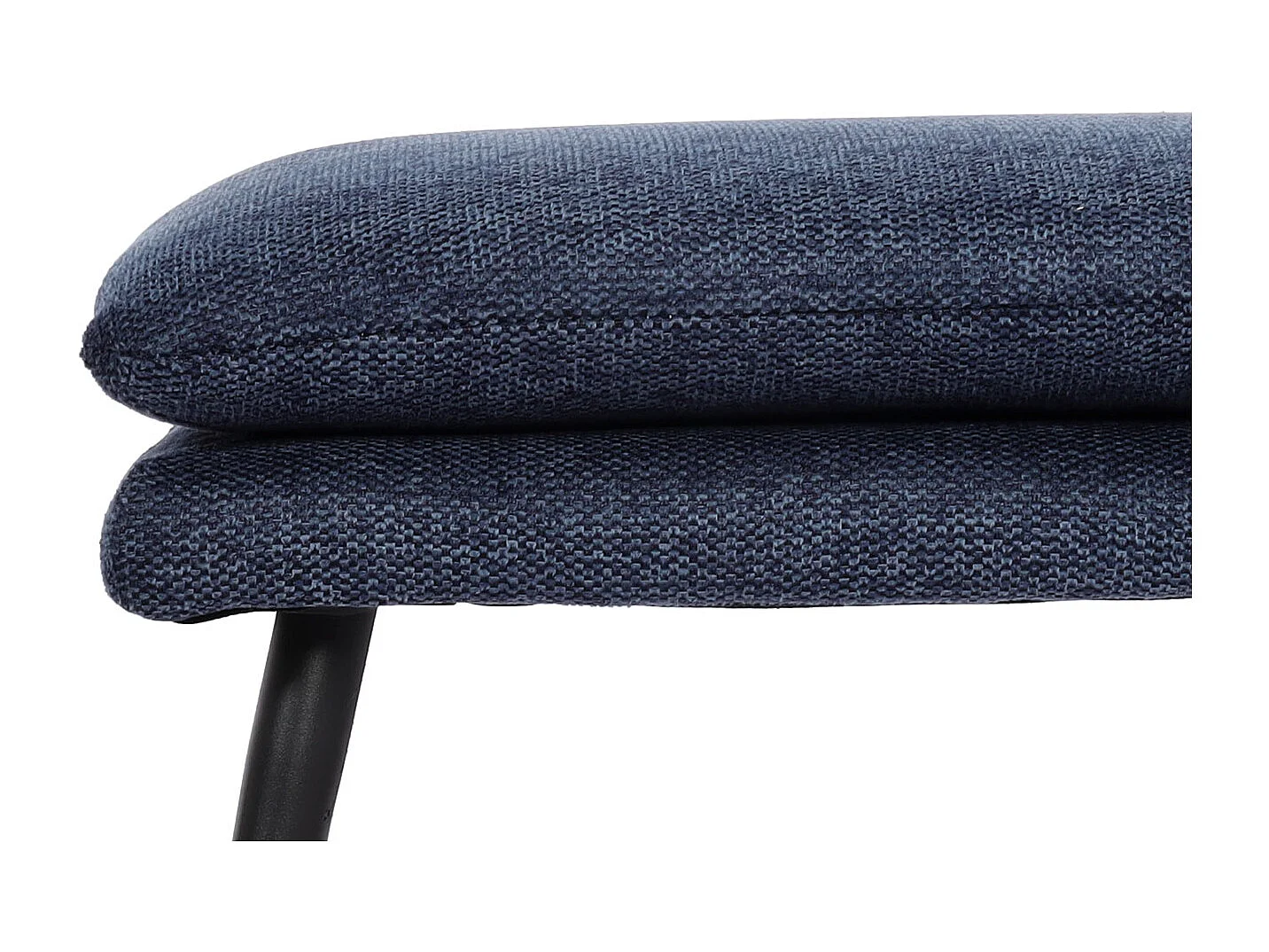 Hocker MCW-L62, Sitzhocker Fußablage Ottomane Polsterhocker, 38x56x40cm Stoff/Textil, blau