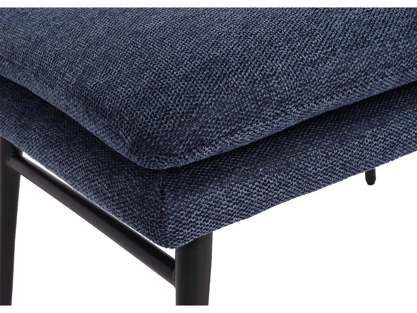 Hocker MCW-L62, Sitzhocker Fußablage Ottomane Polsterhocker, 38x56x40cm Stoff/Textil, blau