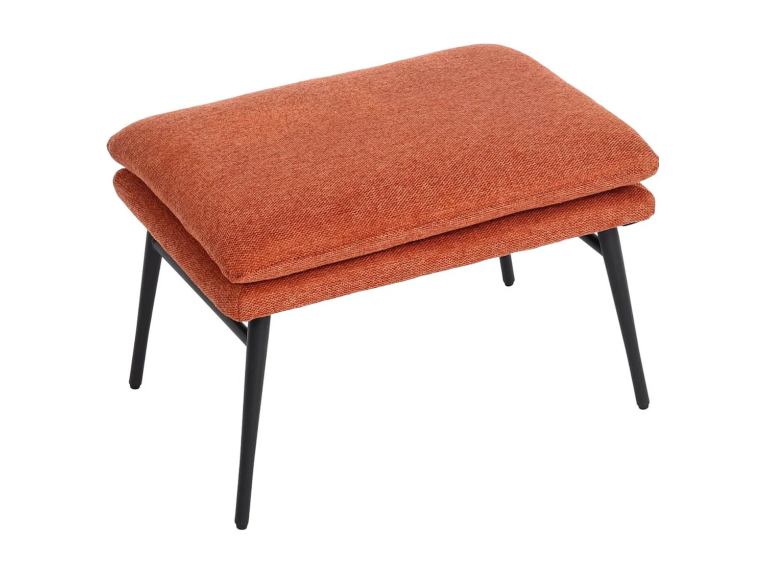 Taboret MCW-L62, otomana,  terakota-brązowy