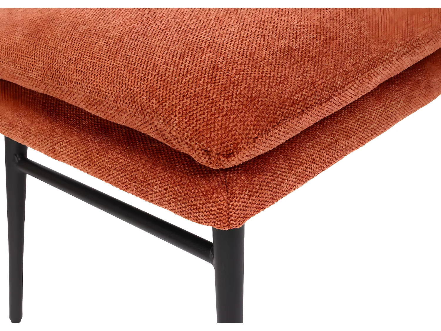 Taboret MCW-L62, otomana,  terakota-brązowy