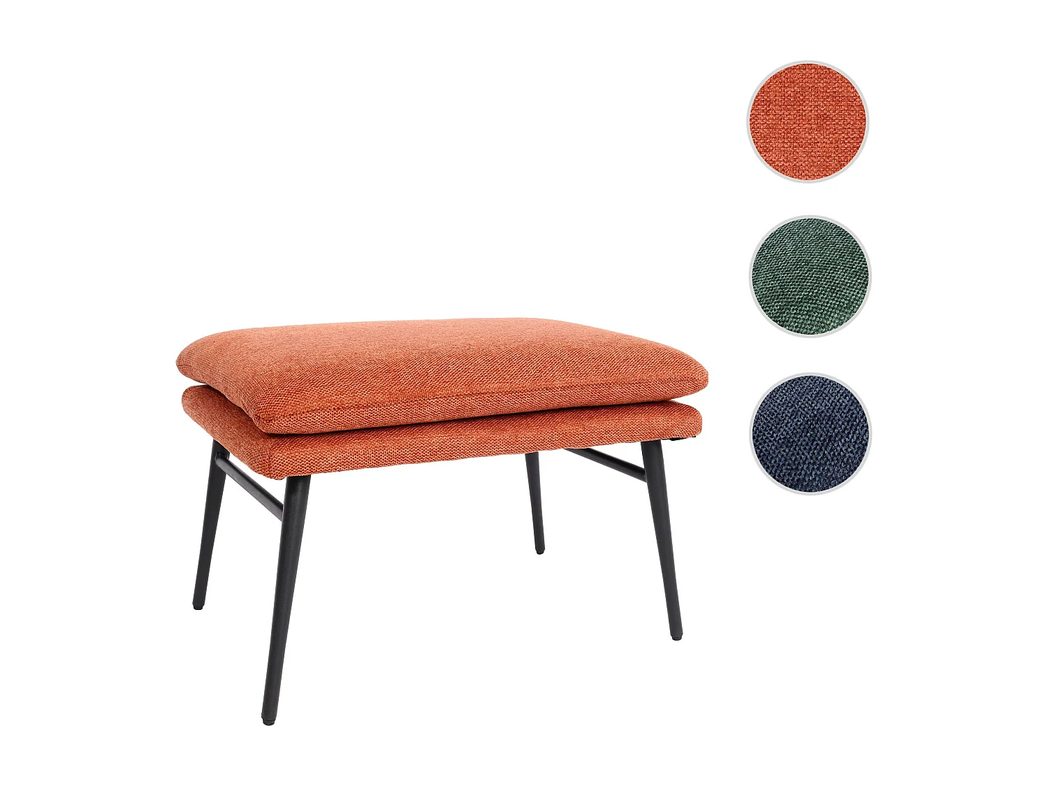 Taboret MCW-L62, otomana,  terakota-brązowy