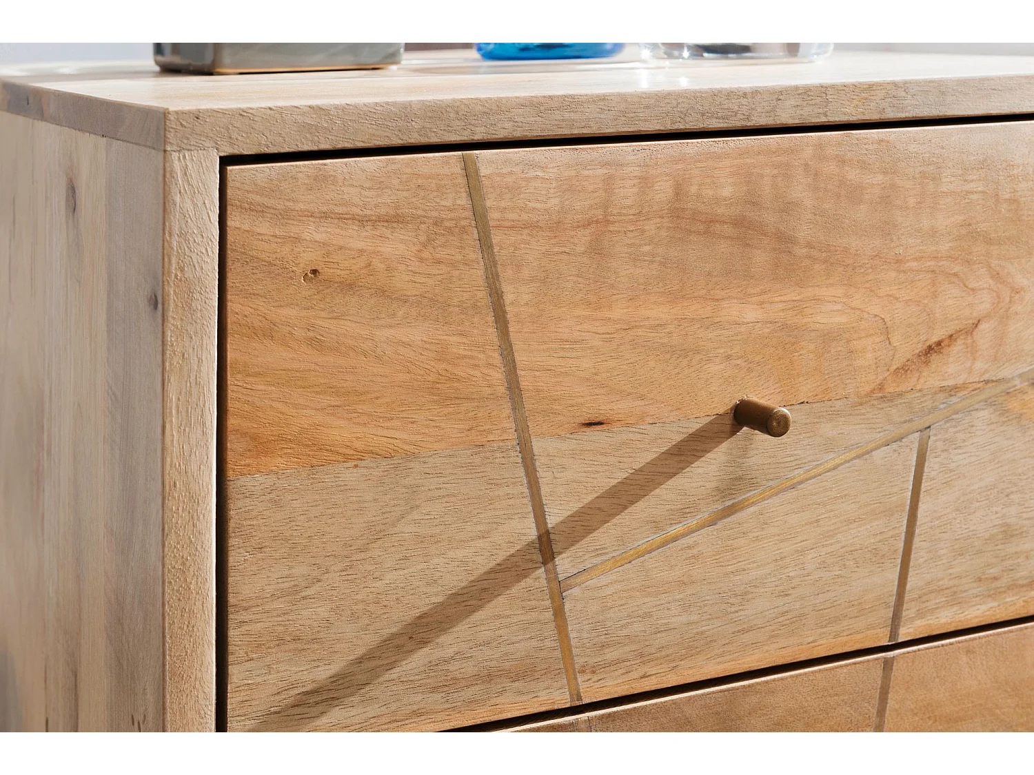 Table de chevet Bois Massif 40x56x40cm Table de nuit Table d'appoint