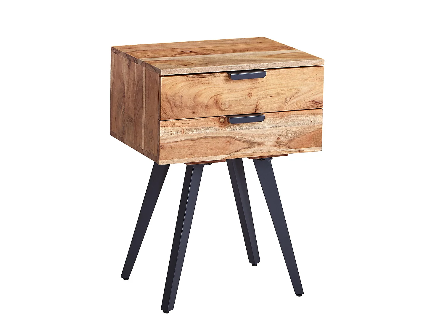 Nachtkonsole 47x65x35 cm Akazie Massivholz Nachttisch Boxspringbett