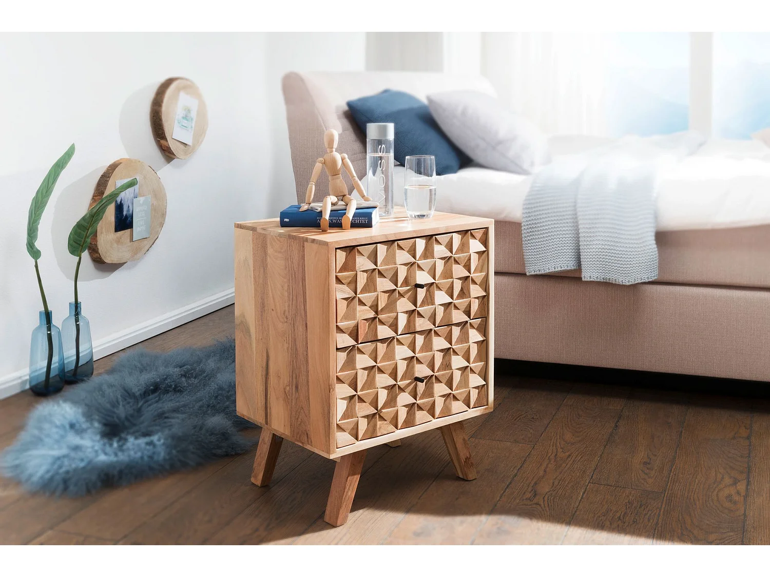 Nachtkonsole REWA Nachttisch Boxspringbett Nachtkästchen Holz massiv