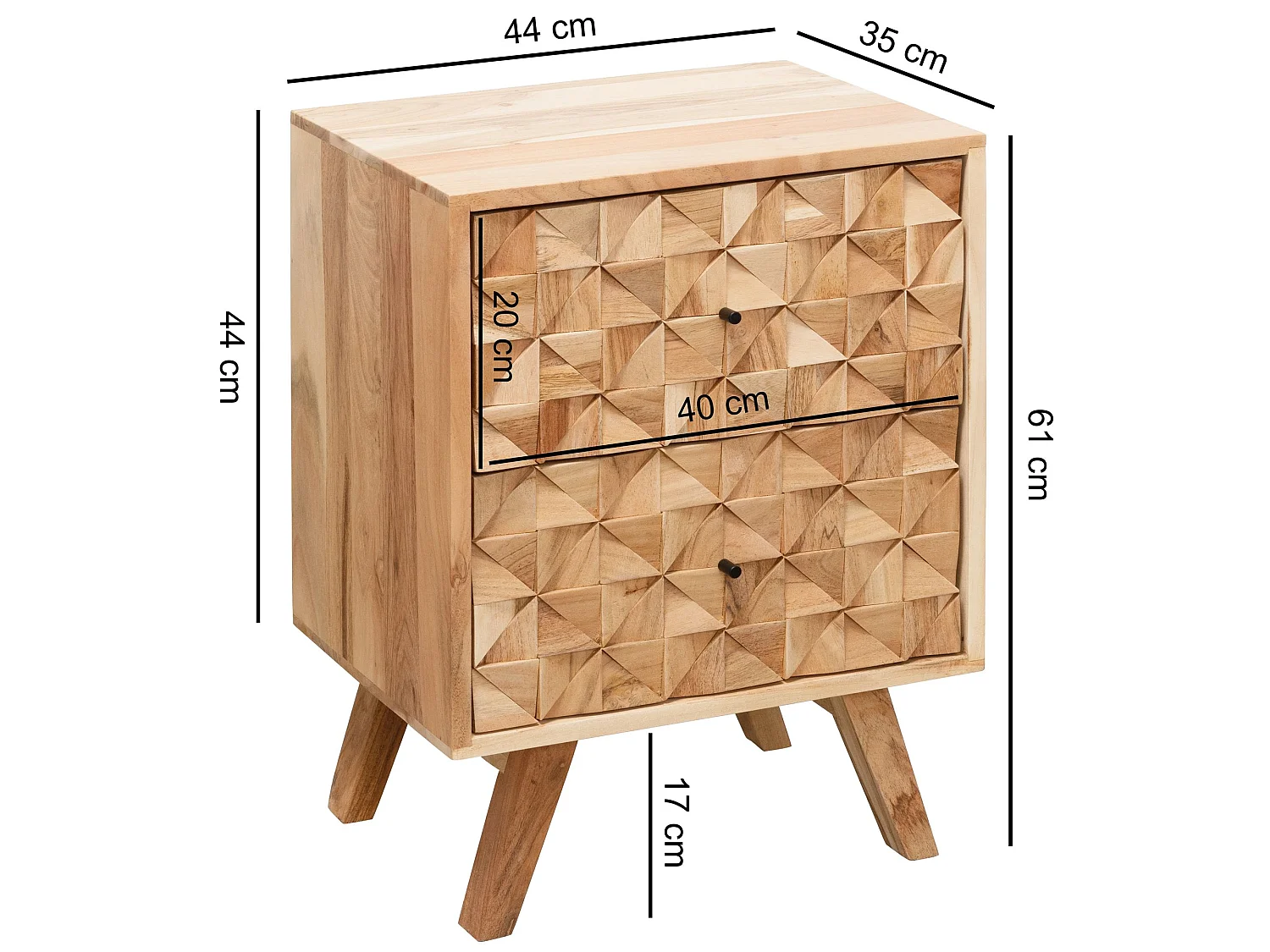 Nachtkonsole REWA Nachttisch Boxspringbett Nachtkästchen Holz massiv
