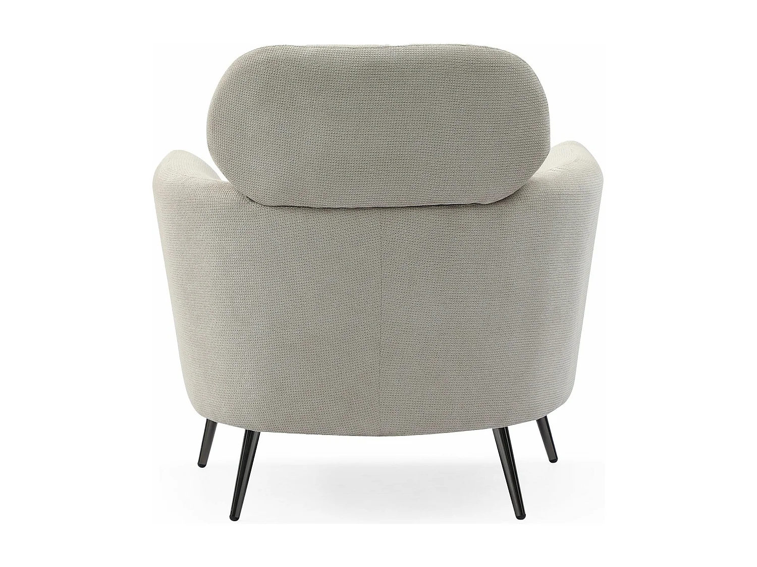 Fauteuil moderne avec haut dossier Damigal Tissu doux Beige