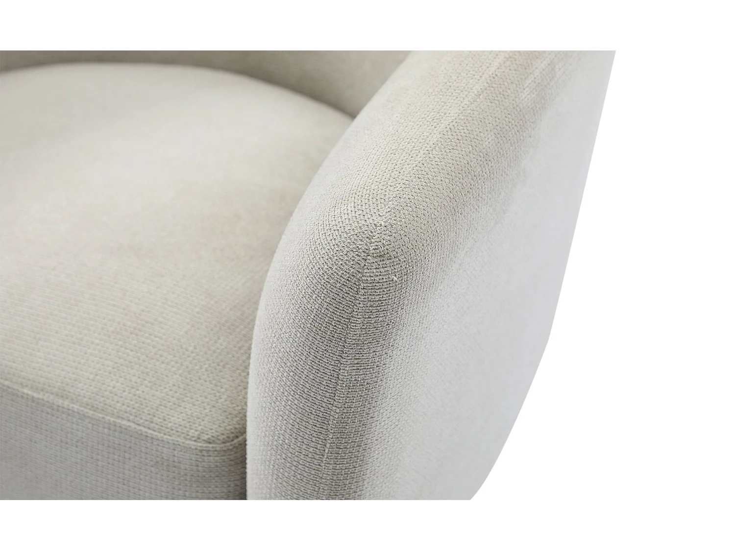 Fauteuil moderne avec haut dossier Damigal Tissu doux Beige
