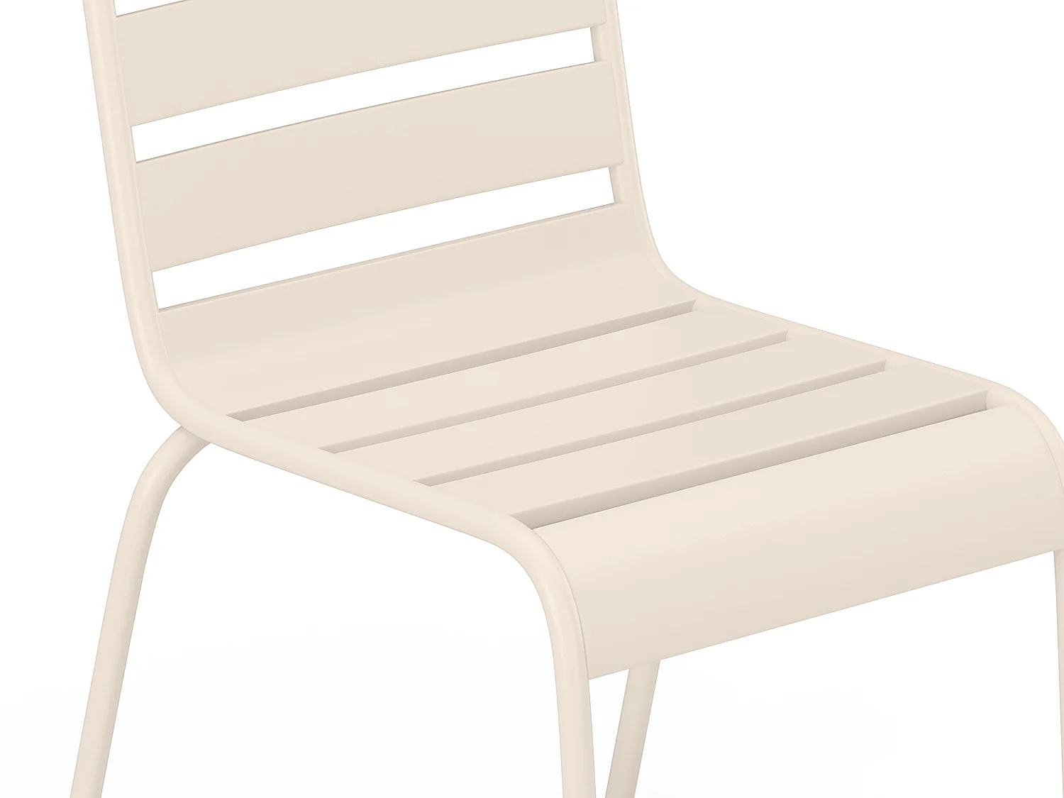 Lot de 2 chaises de jardin empilables en métal - Beige - MIRMANDE de MYLIA
