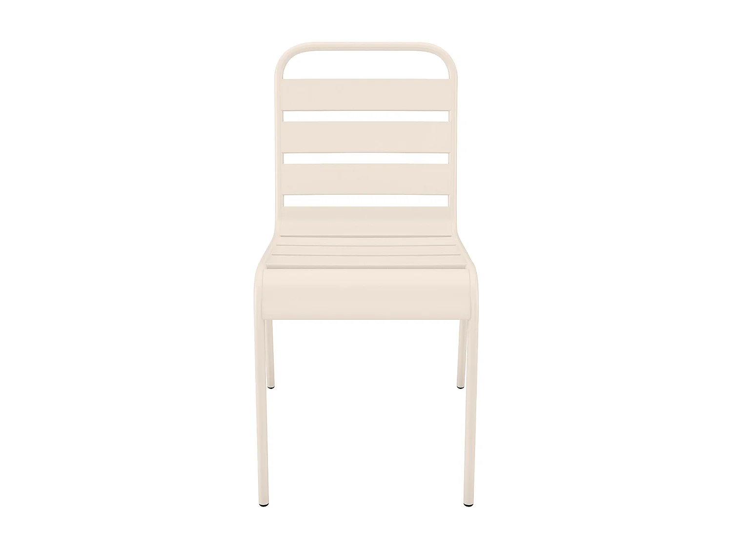Lot de 2 chaises de jardin empilables en métal - Beige - MIRMANDE de MYLIA