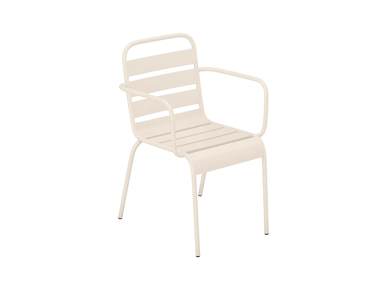 Lote de 2 sillas de jardín apilables de metal - Beige - MIRMANDE de MYLIA