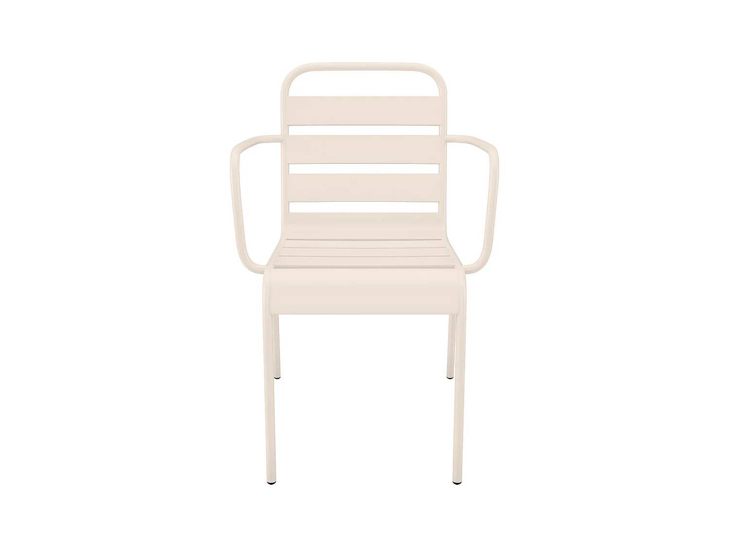 Lote de 2 sillas de jardín apilables de metal - Beige - MIRMANDE de MYLIA