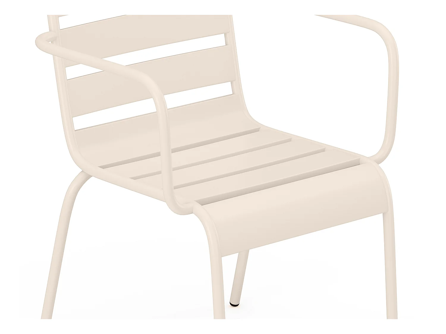 Lote de 2 sillas de jardín apilables de metal - Beige - MIRMANDE de MYLIA