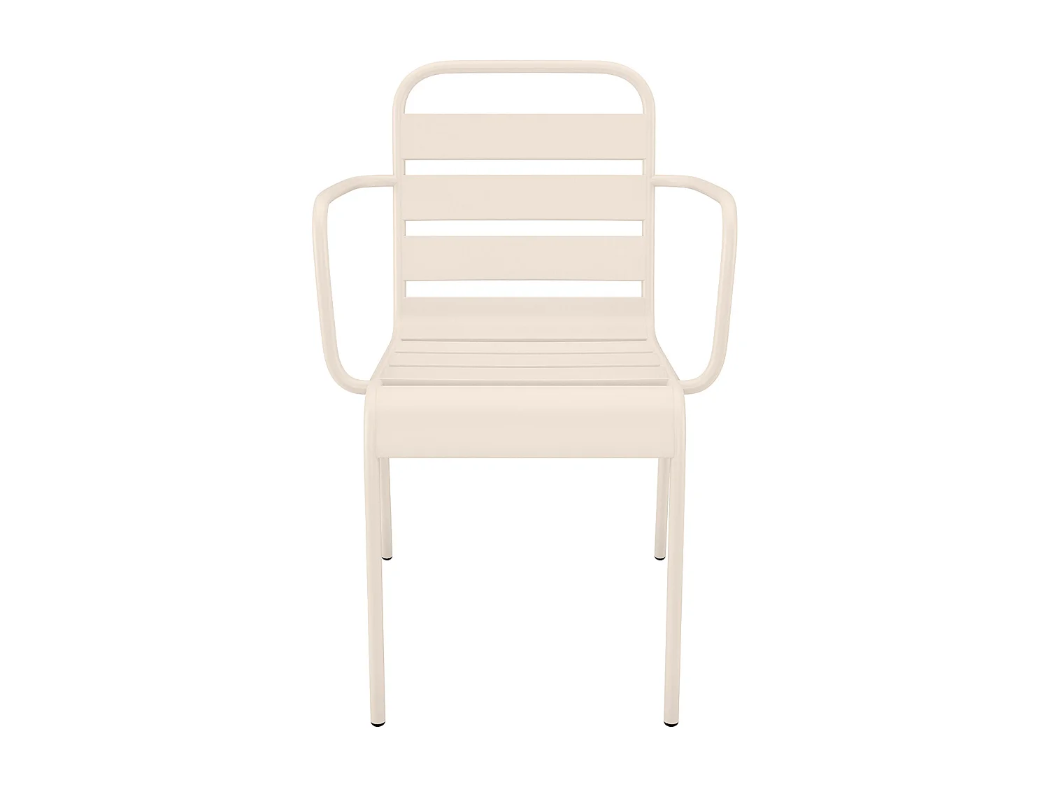 Set van 2 opstapelbare tuinfauteuils van metaal - Beige - MIRMANDE  van MYLIA